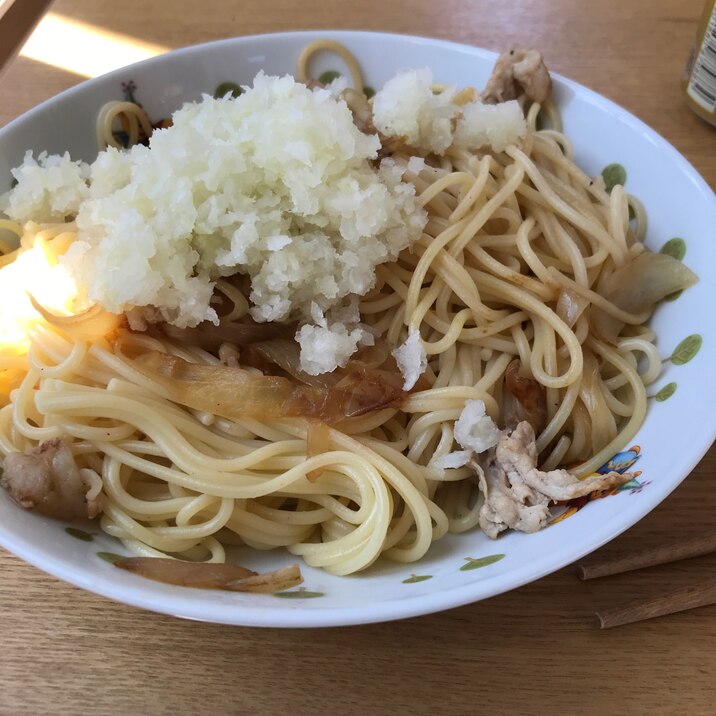 マイタケおろしのパスタ